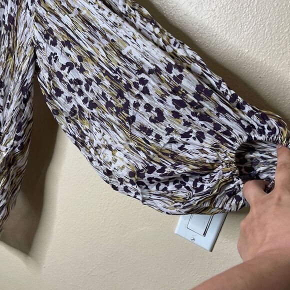 Pookie &Sebastian Womens Leopard Print Blouse Size Small - Picture 6 of 9